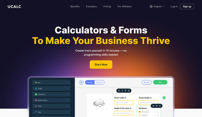 Custom Calculator Builder uCalc