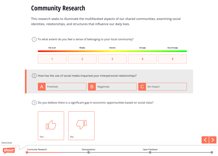 Student Survey Created With Shout